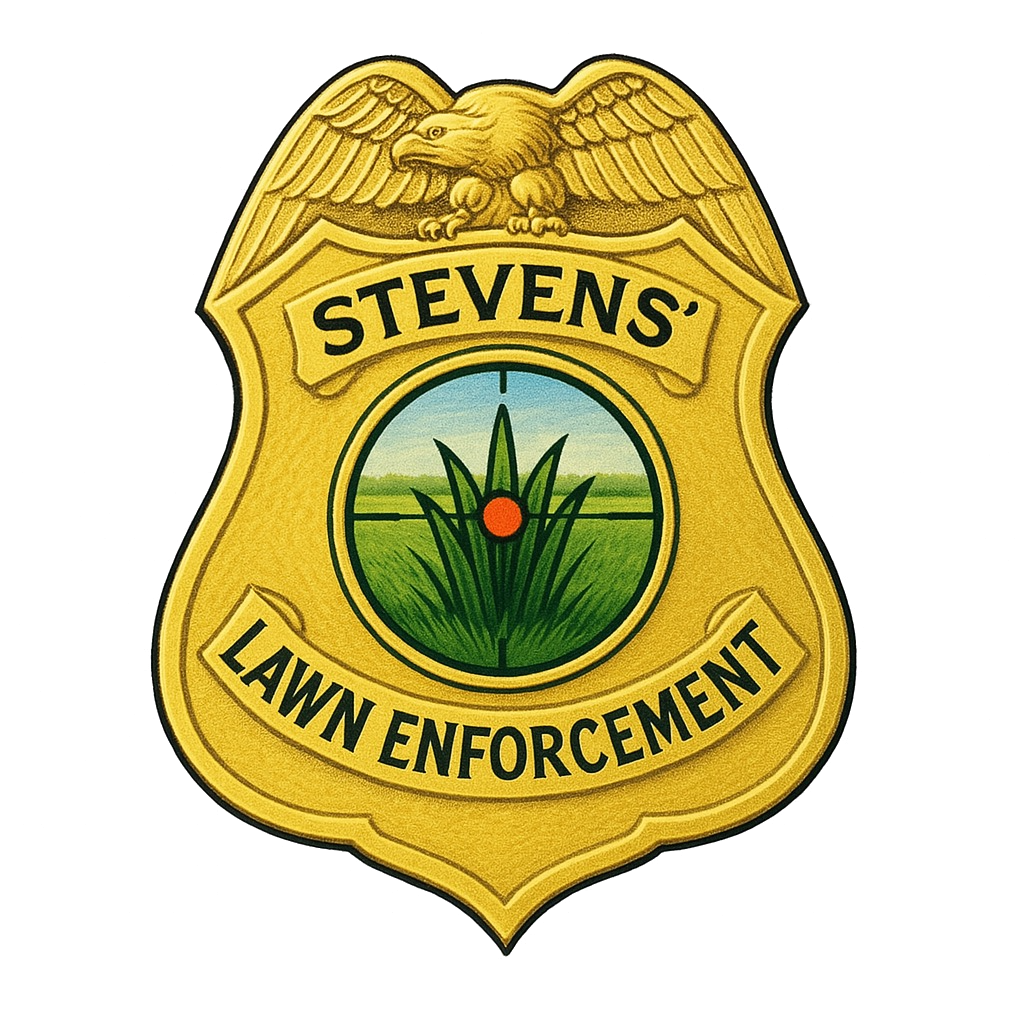 Stevens' Lawn Enforcement badge